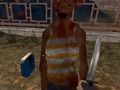 Leikur Warrior vs zombie á netinu