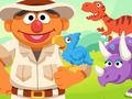 Leikur 123 Sesame Street: Dinosaur Day Care Ernie  á netinu