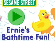 Leikur 123 Sesame Street: Ernie er Bathtime Fun  á netinu