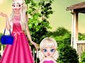 Leikur Mamma Elsa og barnið myndataka  á netinu