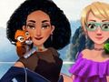 Leikur Jasmine og Rapunzel á tjaldstæðinu  á netinu