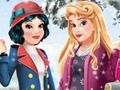 Leikur Aurora og Snow White Winter Fashion  á netinu