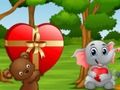 Leikur Sweet Valentine Gæludýr Jigsaw  á netinu