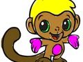 Leikur Aftur í skólann: Monkey Coloring  á netinu