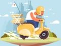 Leikur City Scooter Rides Jigsaw á netinu