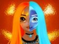 Leikur Princess Halloween Makeup Halffaces námskeið  á netinu