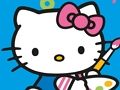 Leikur Litaðu eftir númeri með Hello Kitty  á netinu