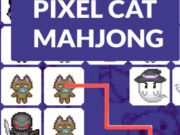 Leikur Pixel köttur Mahjong  á netinu