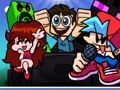Leikur Super Friday Night Funkin gegn Minecraft  á netinu