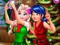 Leikur Ladybug og Elsa Xmas selfie á netinu