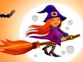 Leikur Sætur Halloween Witches Jigsaw  á netinu