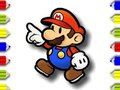 Leikur Aftur í skólann Mario litarefni  á netinu