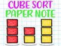 Leikur Cube Sort Paper Note á netinu