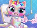Leikur Glitra einhyrninginn minn Cat Princess Caring á netinu