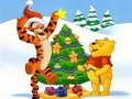 Leikur Winnie the Pooh jólapúsluspil  á netinu