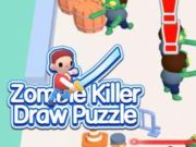 Leikur Zombie Killer Teiknaðu þraut á netinu