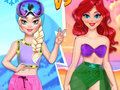 Leikur Sumar vs Winter Princess Battle  á netinu