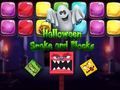 Leikur Halloween snákur og blokkir á netinu