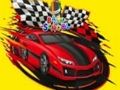 Leikur Aftur í skólann: Race Car Litabók  á netinu