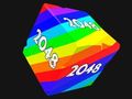 Leikur Cubes 2048 3D með tölum  á netinu