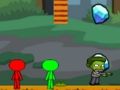 Leikur Stickman Bros vs zombie á netinu