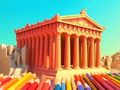 Leikur Litabók: Parthenon Temple  á netinu