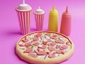 Leikur Litabók: Pizza  á netinu