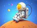 Leikur Litabók: Spaceman Sitting  á netinu