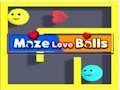 Leikur Maze Love Balls á netinu