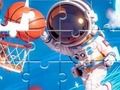 Leikur Jigsaw þraut: geimkörfubolti á netinu
