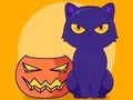 Leikur Litabók: Halloween Cat  á netinu