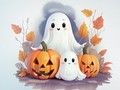 Leikur Litabók: Halloween Ghosts  á netinu