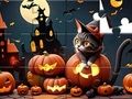 Leikur Jigsaw þraut: Halloween köttur á netinu