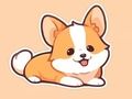 Leikur Litabók: Corgi  á netinu