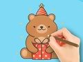 Leikur Litabók: Gift Bear  á netinu