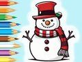 Leikur Litabók: Snowman Family  á netinu