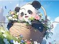 Leikur Jigsaw þraut: teppi panda á netinu