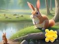 Leikur Jigsaw Puzzle: Kanína og íkorna  á netinu