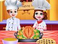 Leikur Matreiðsla matreiðslumanns Twins Thanksgiving kvöldmat  á netinu