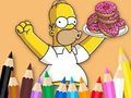 Leikur Litabók: Simpson Donut  á netinu