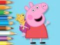 Leikur Litabók: Peppa með leikfangabjörn  á netinu