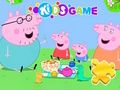 Leikur Jigsaw þraut: Peppa Pig Family Picnic á netinu
