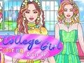 Leikur College Girl litarefni klæða sig upp  á netinu