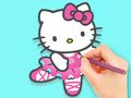 Leikur Litabók: Hello Kitty Dancing  á netinu