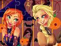 Leikur Princess Halloween Jigsaw á netinu