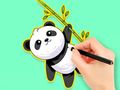 Leikur Litabók: Panda borða bambus  á netinu