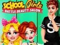 Leikur School Girls Battle Snyrtistofa  á netinu