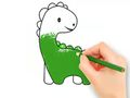 Leikur Litabók: Lovely Baby Risaeðla  á netinu