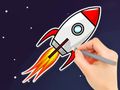 Leikur Litabók: Flying Rocket  á netinu