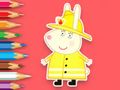 Leikur Litabók: Rabbit Firefighter  á netinu